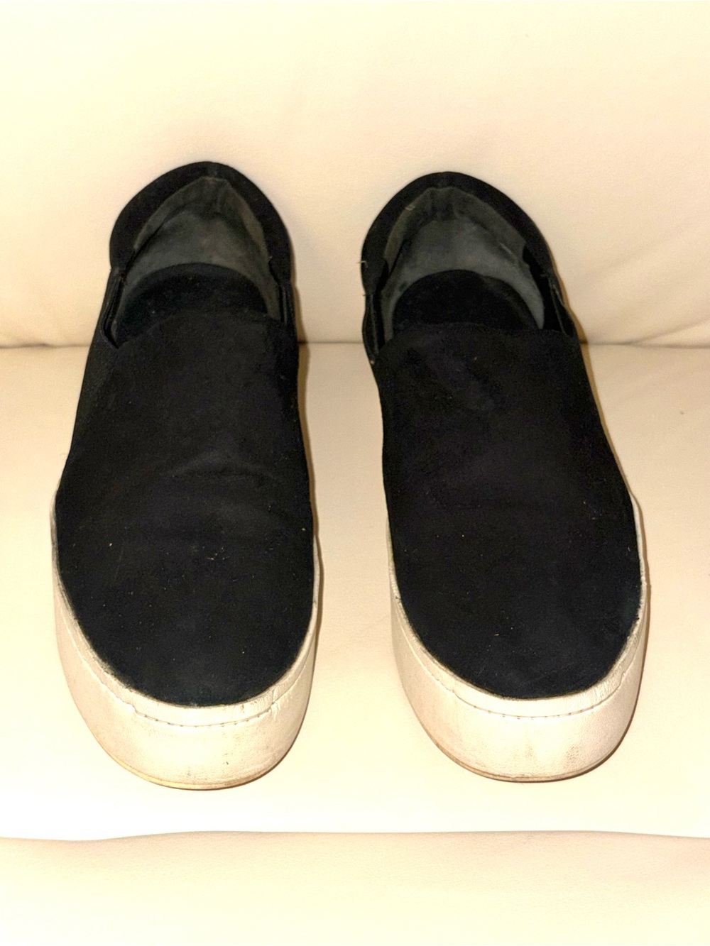 Vince Black Slip-On Shoe with Branded Sole